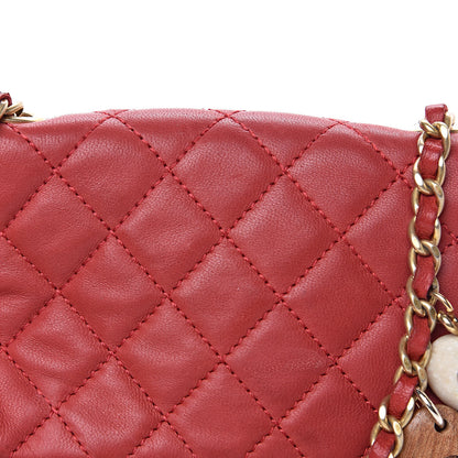 Chanel Lambskin Quilted Extra Mini Cruise Charm Flap Red 12 of 12