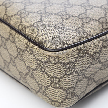 Gucci GG Plus Monogram Selleria Calfskin Medium Messenger Bag Beige Ebony Cocoa Dark Chocolate 16 of 20
