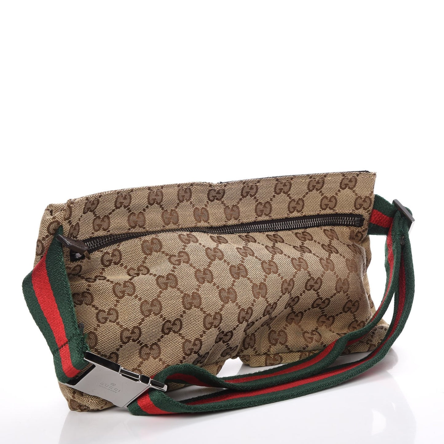 Monogram Web Belt Bag Dark Brown