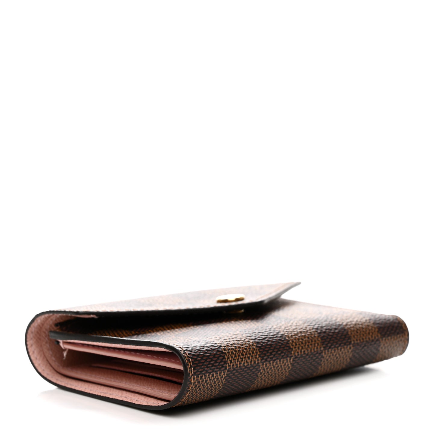 Damier Ebene Victorine Wallet Rose Ballerine