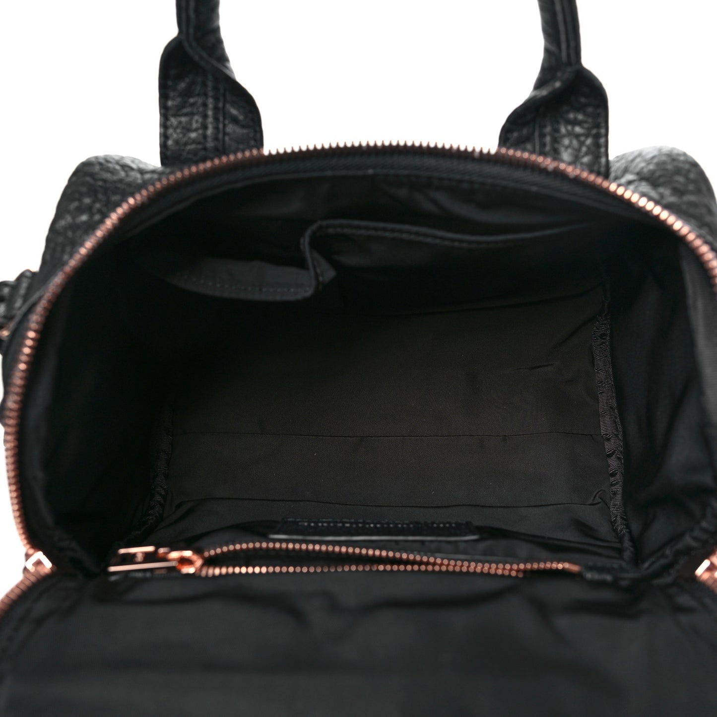 Pebbled Lambskin Rockie Black Rose Gold Hardware