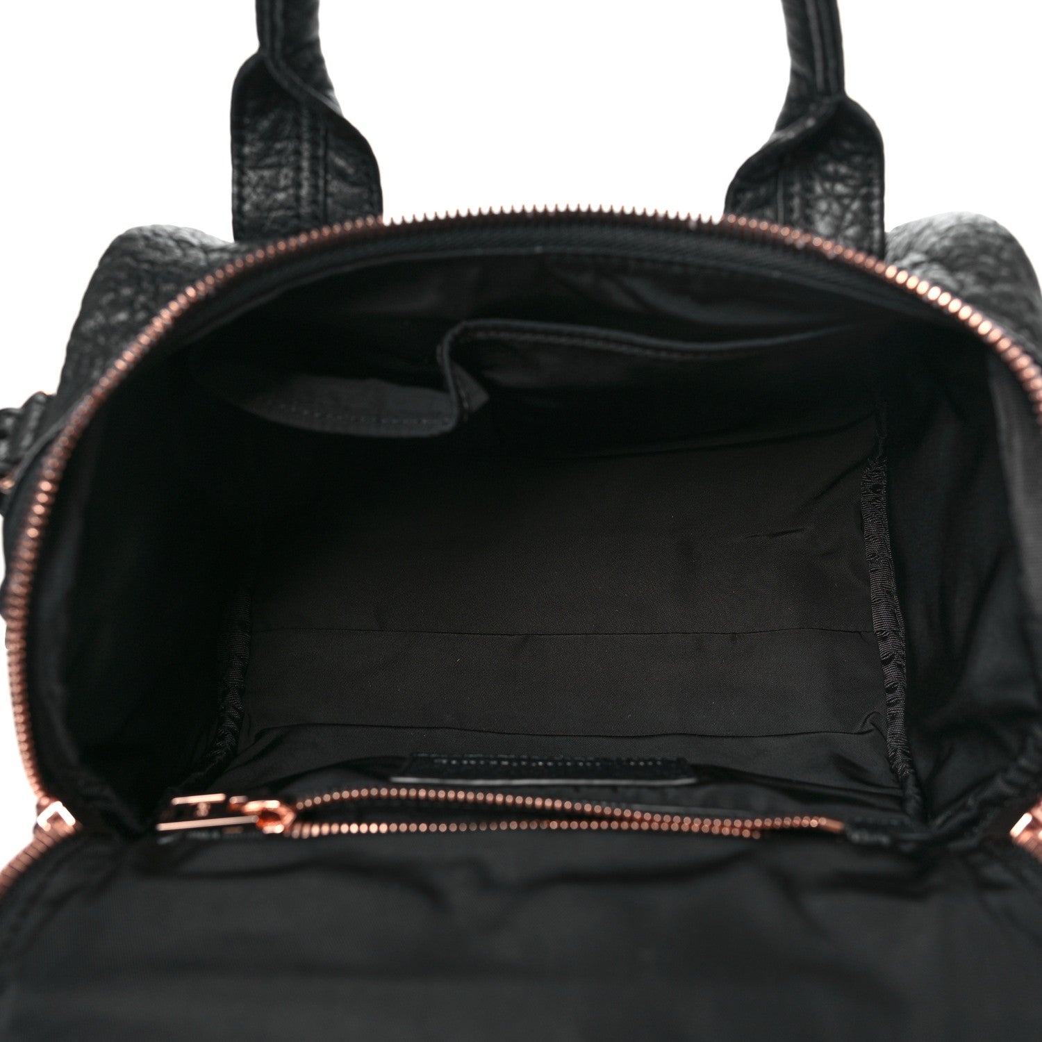 Alexander Wang Pebbled Lambskin Rockie Black Rose Gold Hardware 5 of 9