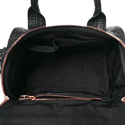 Alexander Wang Pebbled Lambskin Rockie Black Rose Gold Hardware 5 of 9