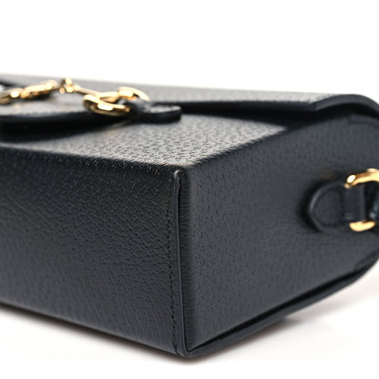 Gucci Calfskin Horsebit 1955 Shoulder Bag Black 10 of 11