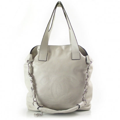 Chanel Lambskin Edgy Tote Ivory 1 of 14