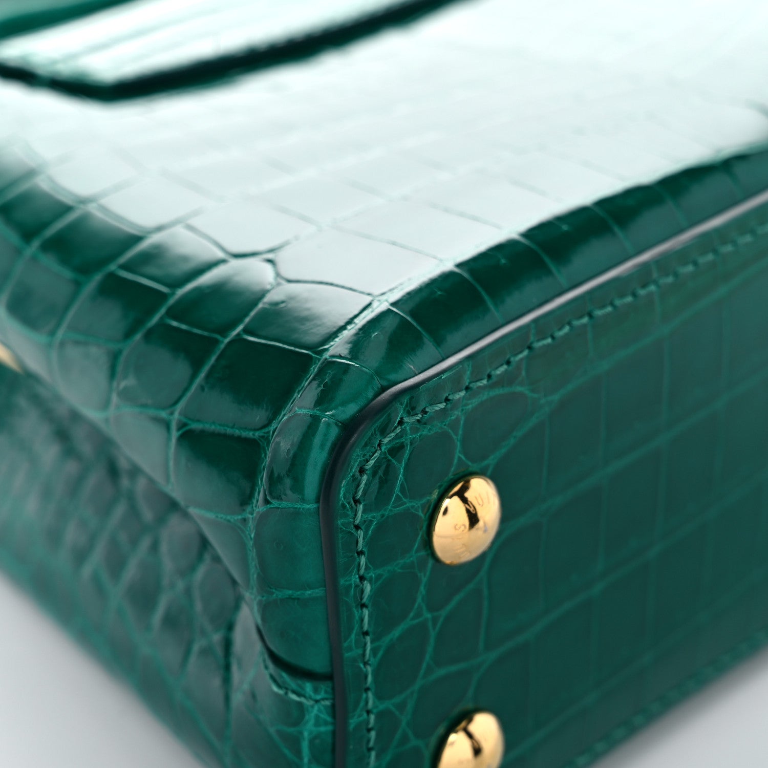 Louis Vuitton Crocodile Mini Capucines Emeraude 10 of 11