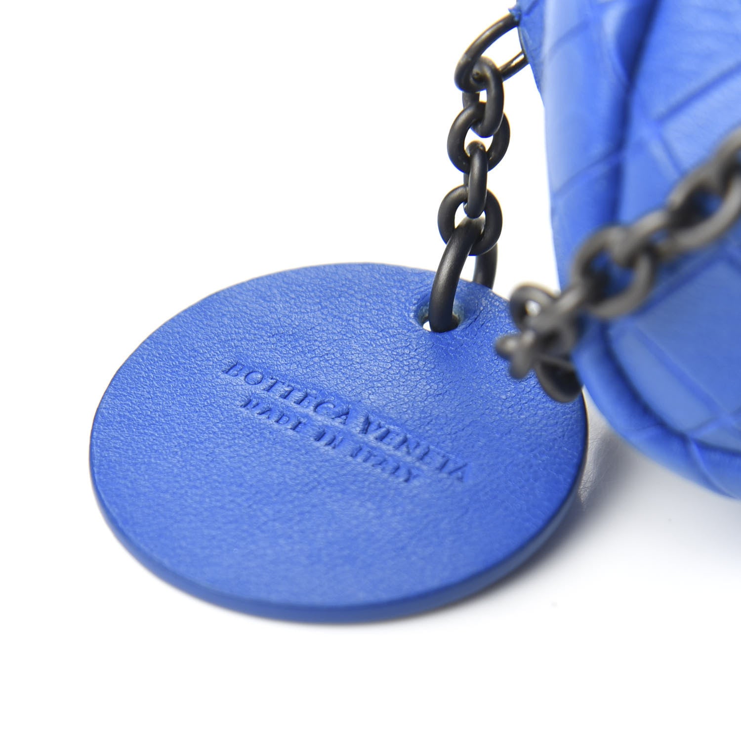 Bottega Veneta Calfskin Intrecciomirage Embossed Butterfly Small Chain Crossbody Signal Blue 4 of 10
