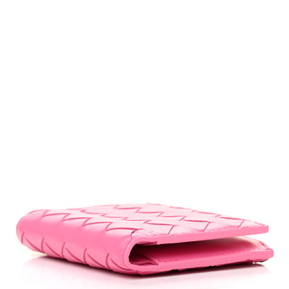 Bottega Veneta Nappa Intrecciato Bifold Zip Wallet Pink 4 of 7