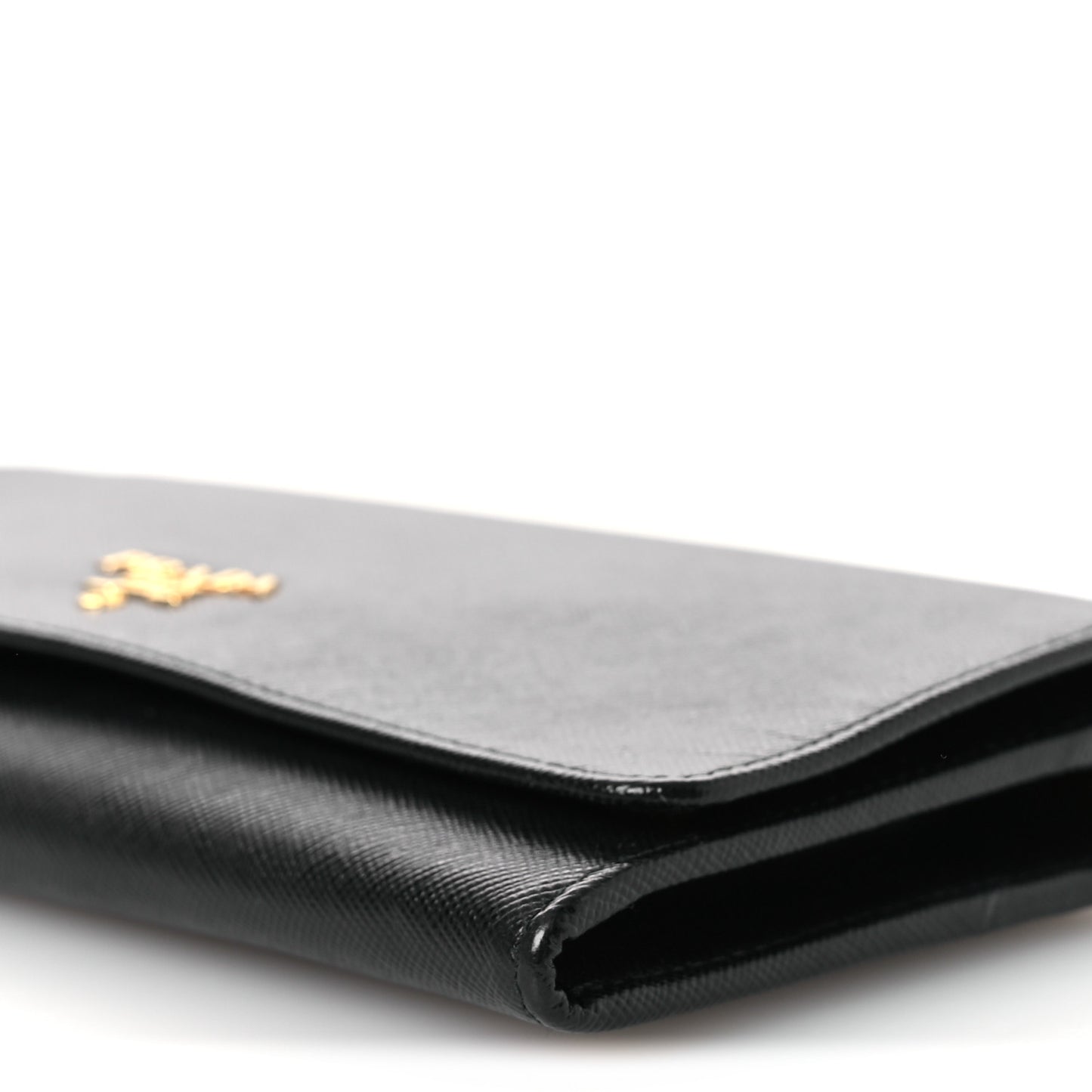 Saffiano Metal Large Chain Wallet Black