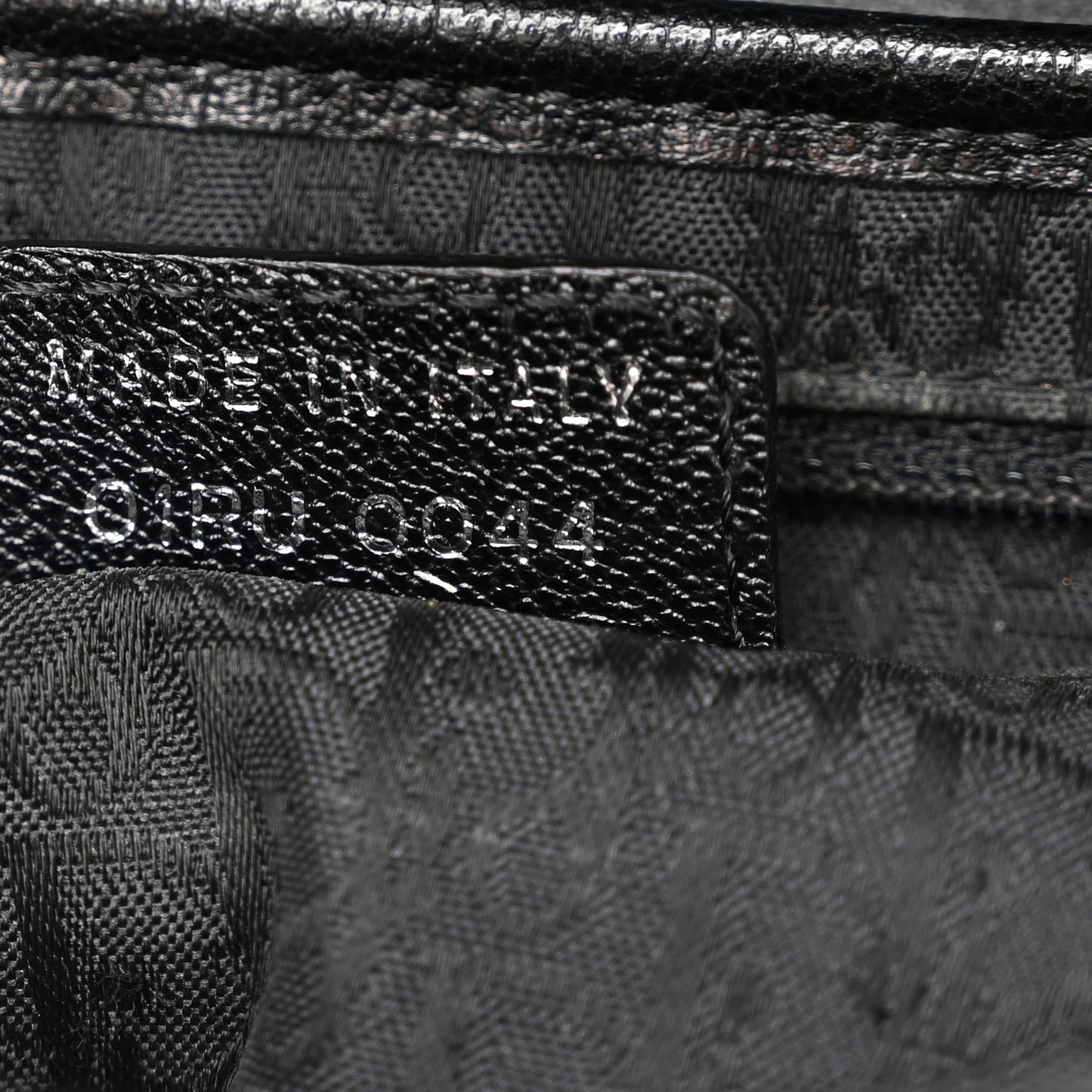 Shiny Goatskin Saddle Bag Black