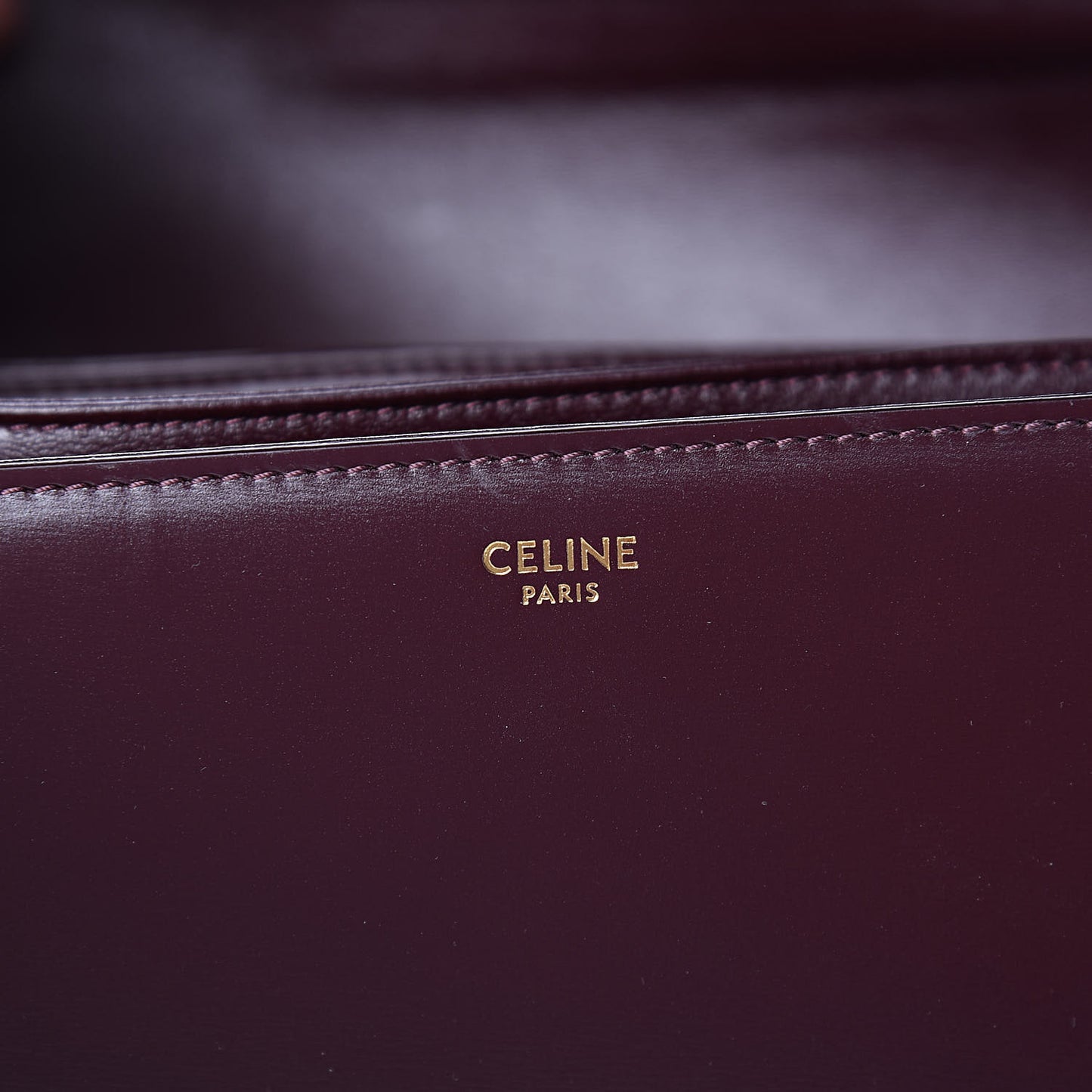 Shiny Calfskin Medium Triomphe Burgundy