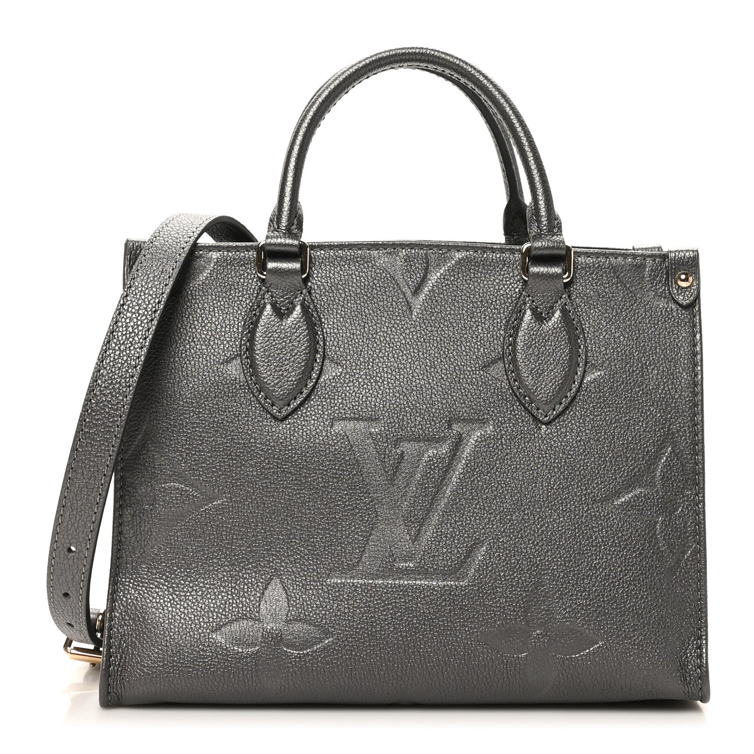 Louis Vuitton Metallic Empreinte Monogram Giant Onthego PM Gun Metal 1 of 9