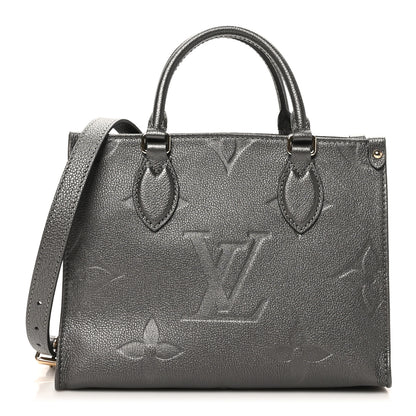 Louis Vuitton Metallic Empreinte Monogram Giant Onthego PM Gun Metal 1 of 9