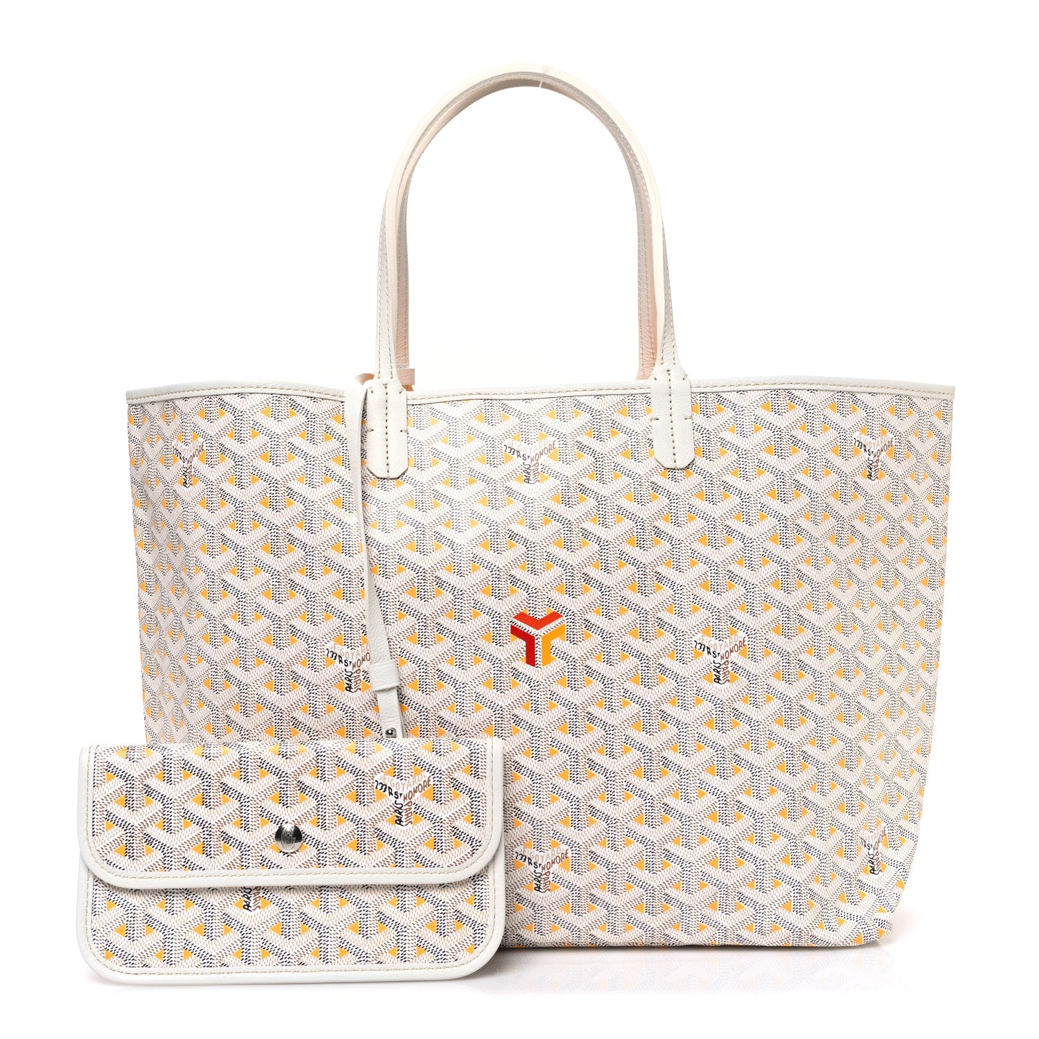 Goyard Goyardine Saint Louis Claire Voie PM White Yellow 3 of 11