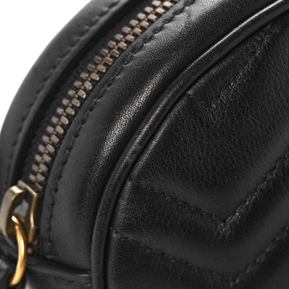 Gucci Calfskin Matelasse GG Marmont Belt Bag 95 38 Black 20 of 20