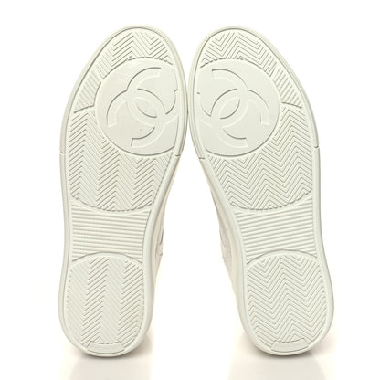 Chanel Calfskin CC Womens Sneakers 36 White 5 of 9