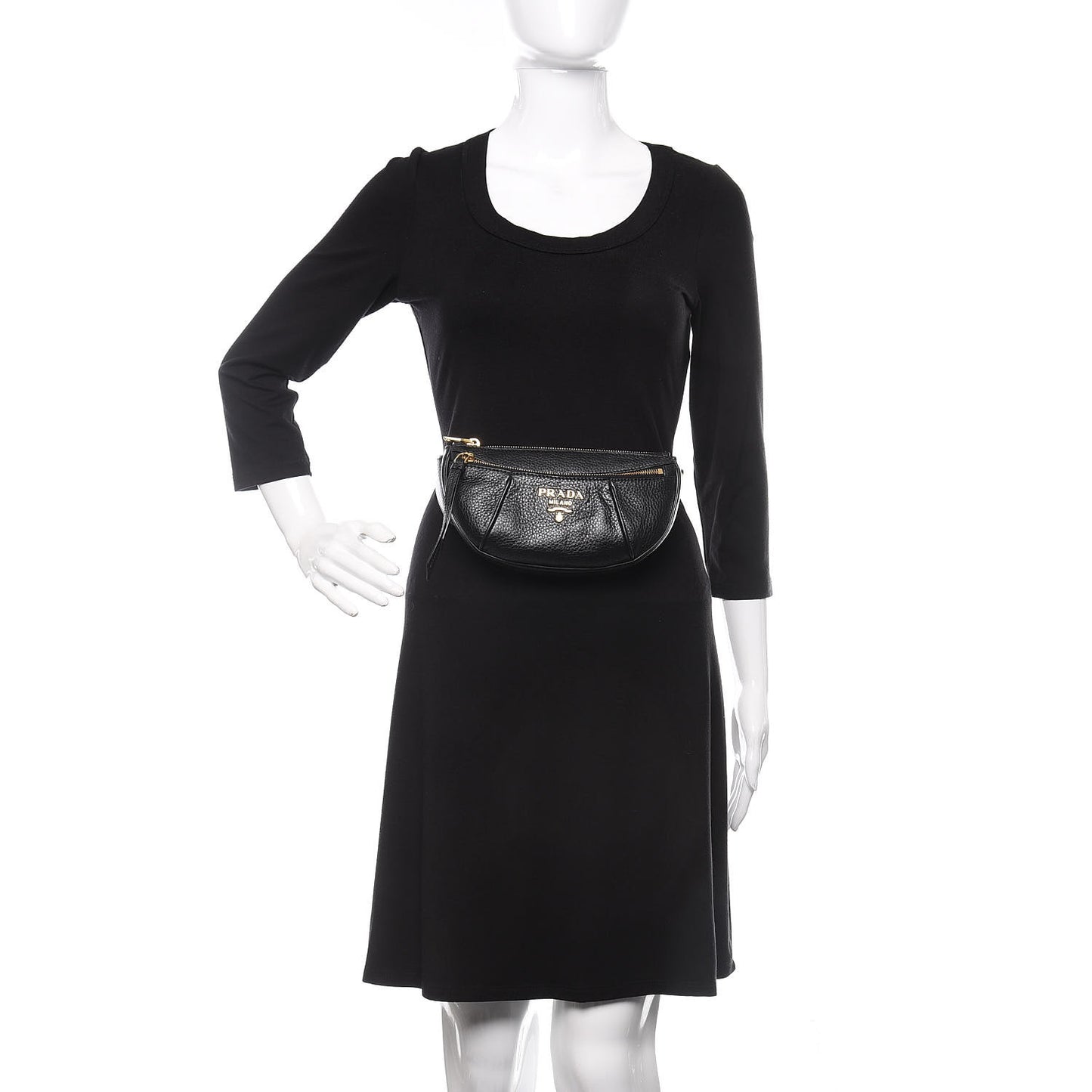 Vitello Daino Small Belt Bag Black