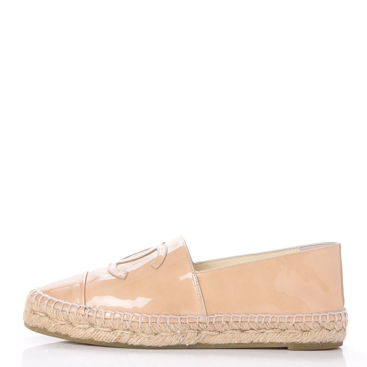 Patent CC Espadrilles 37 Beige