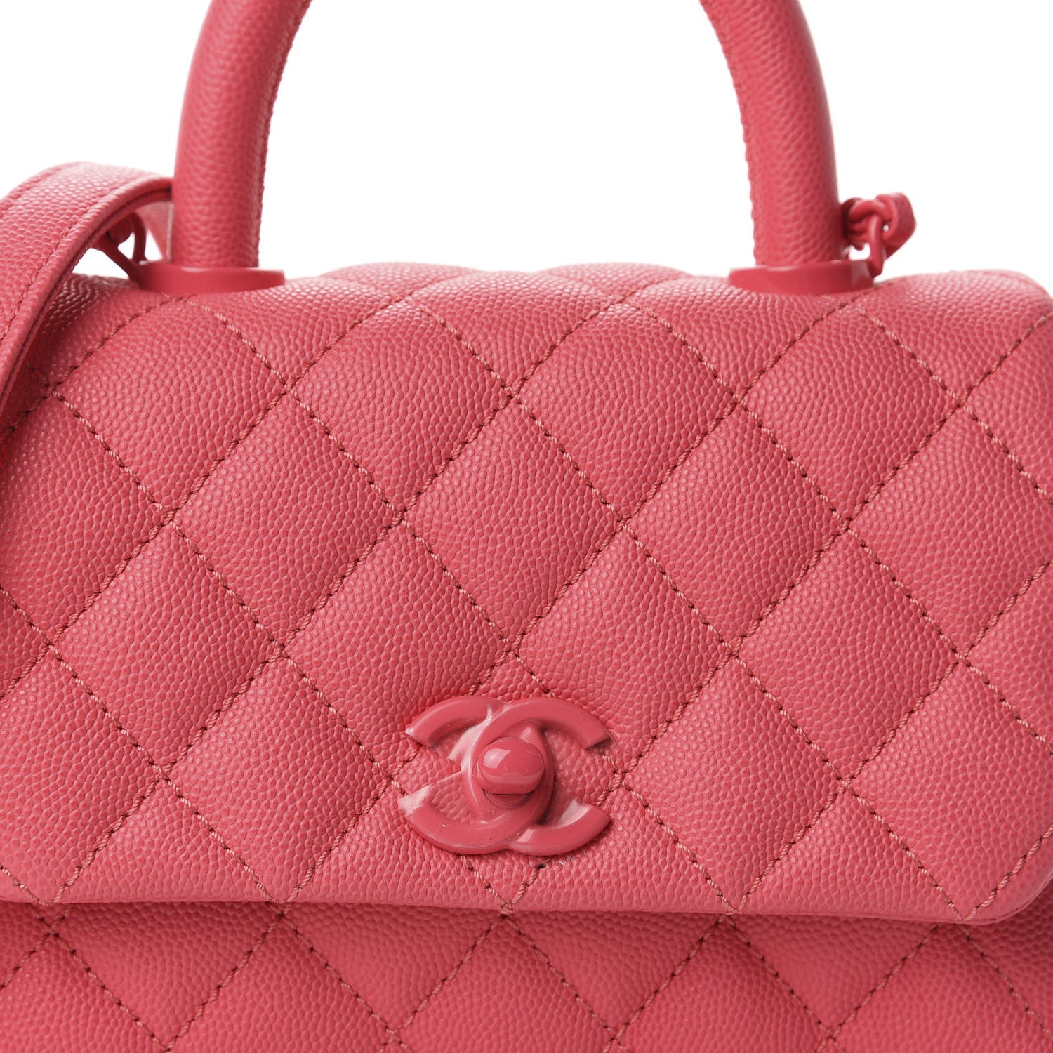 Chanel Caviar Quilted Incognito Extra Mini Coco Handle Flap Pink 10 of 11