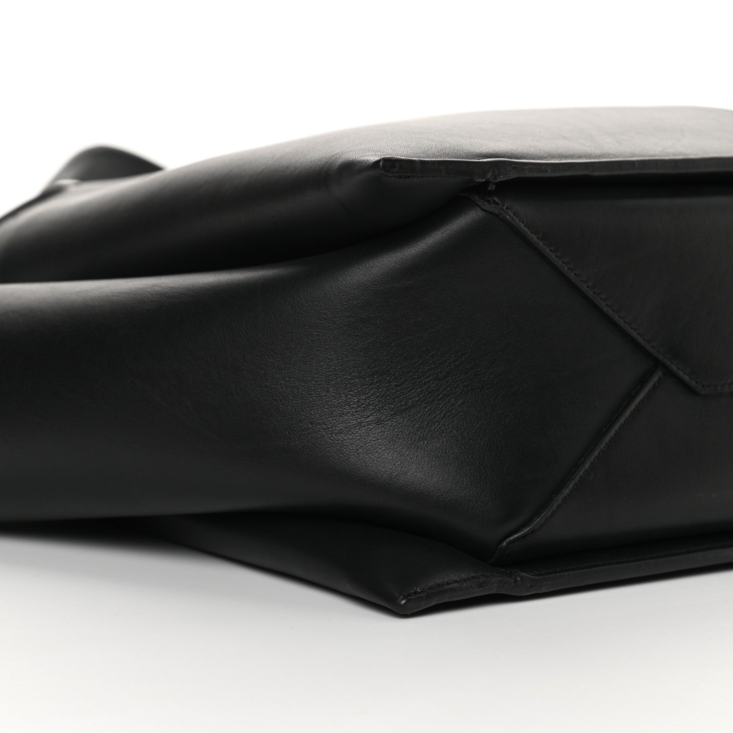 Celine Supple Natural Calfskin Medium Tri-Fold Bag Black 8 of 10