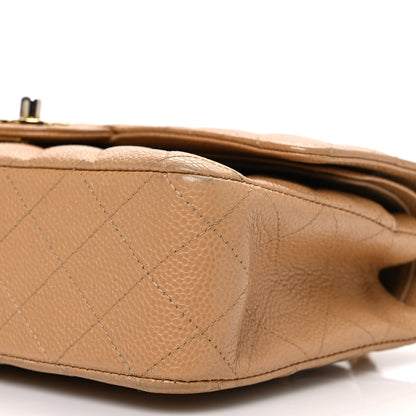 Chanel Caviar Quilted Medium Double Flap Beige 10 of 11