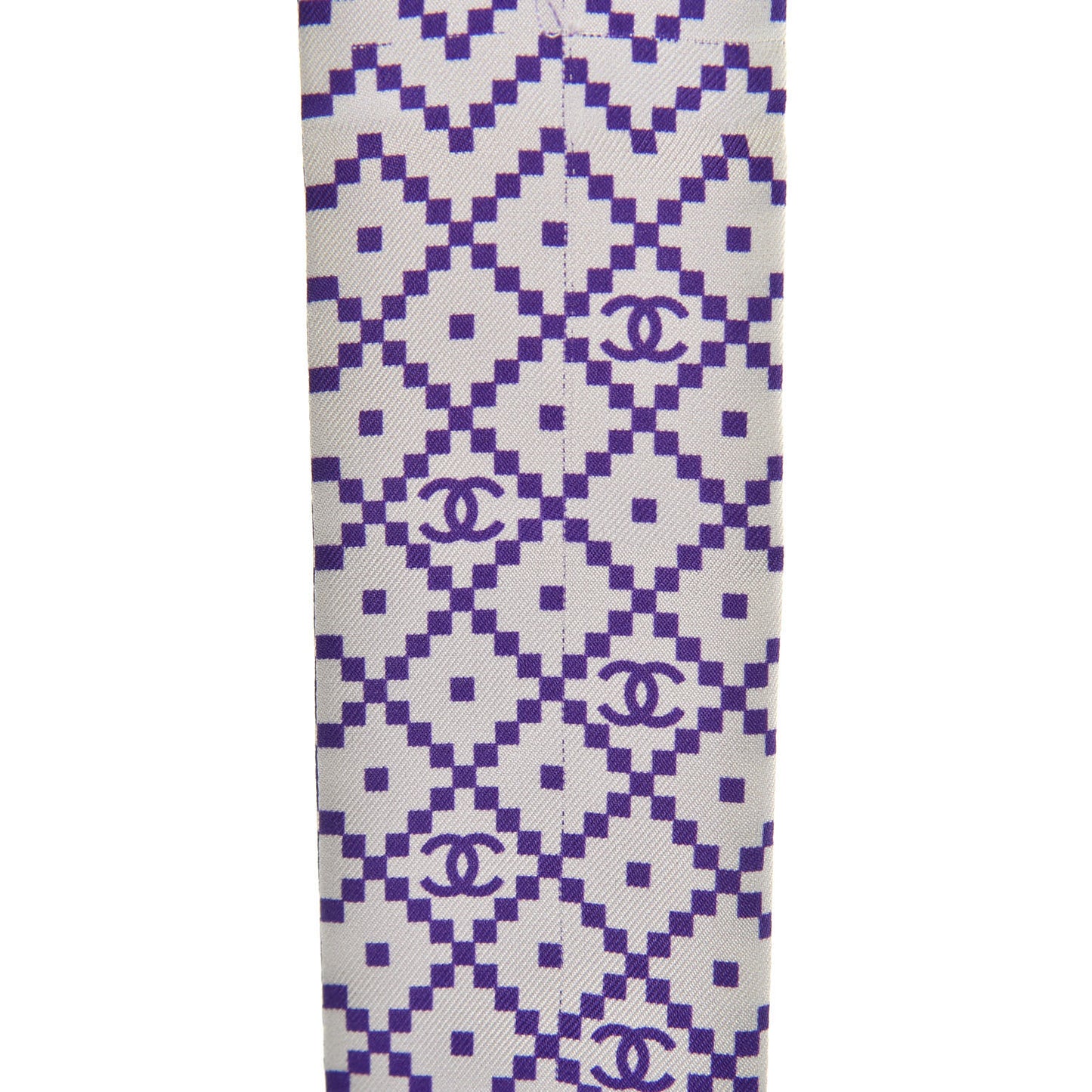 Silk Twill Slim Bandeau Scarf Purple