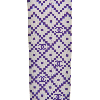 Chanel Silk Twill Slim Bandeau Scarf Purple 6 of 6