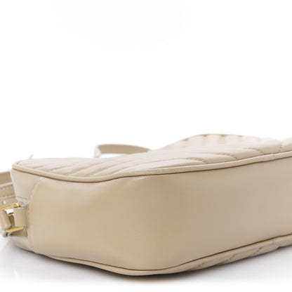 Saint Laurent Calfskin Matelasse Monogram Lou Camera Bag Dark Beige 9 of 10