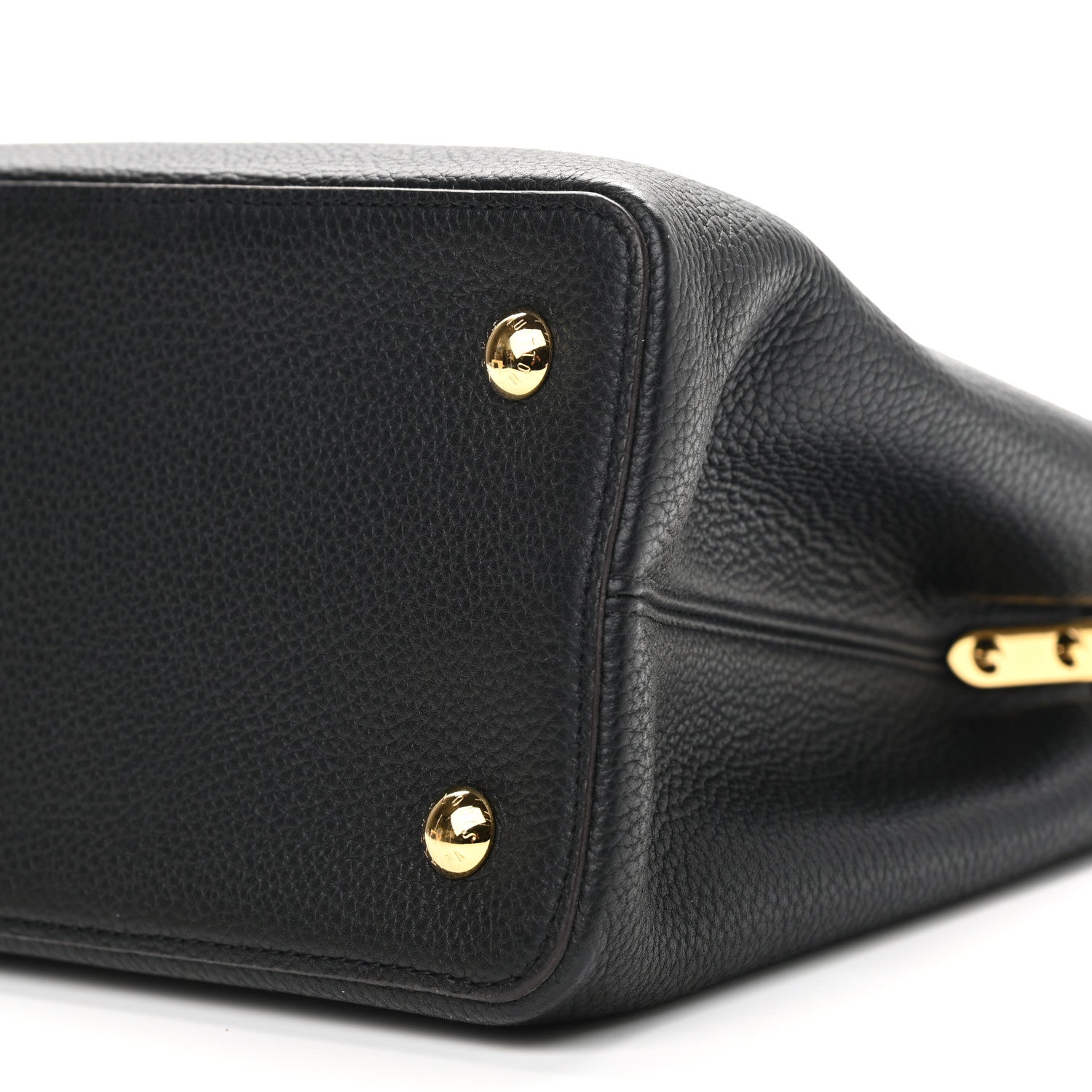 Louis Vuitton Taurillon Capucines MM Black Fuchsia 8 of 12