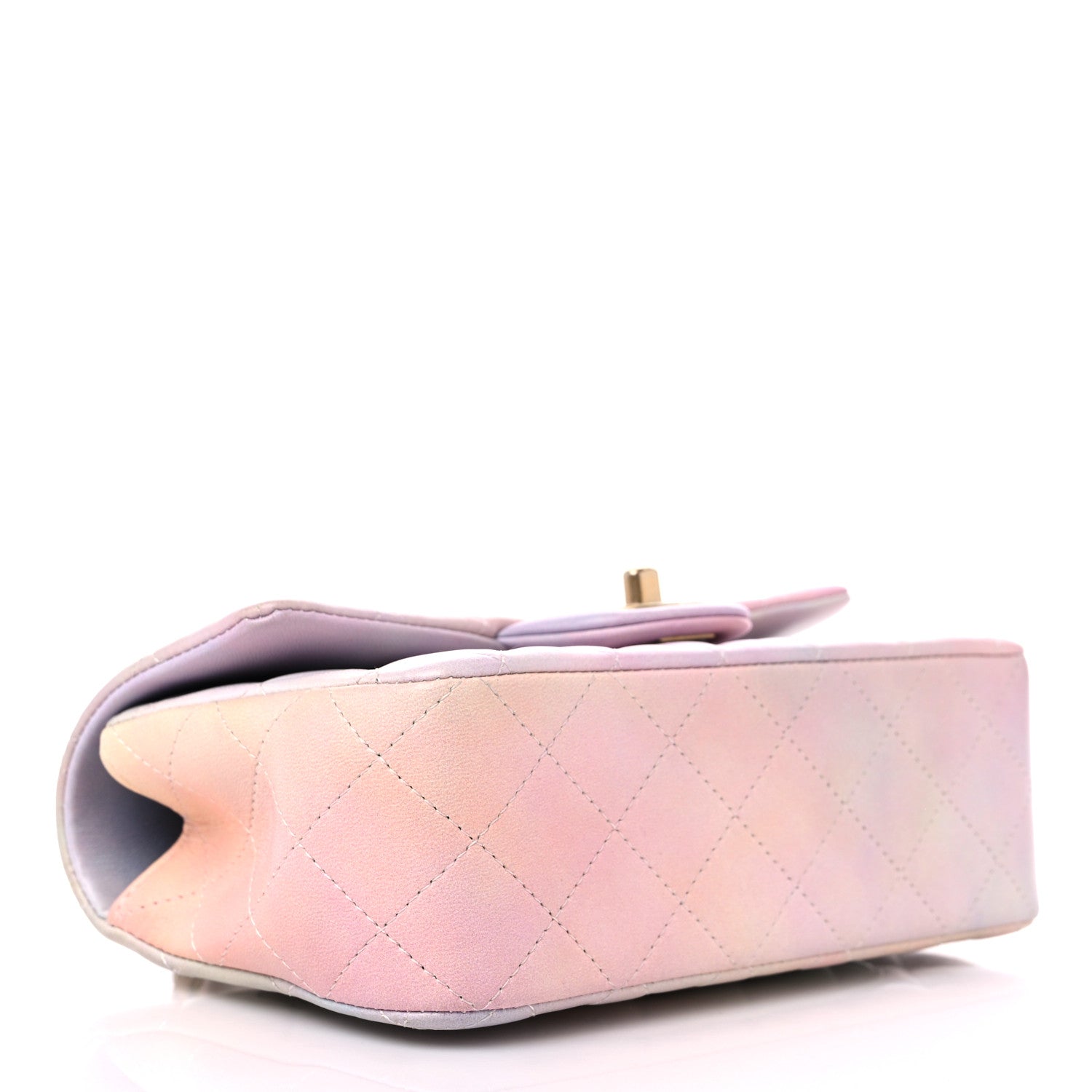 Chanel Lambskin Quilted Ombre Mini Top Handle Rectangular Flap Pink Multicolor 4 of 9