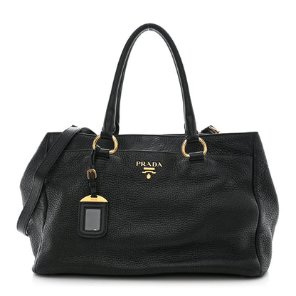 Prada Vitello Daino Tote Black 1 of 18