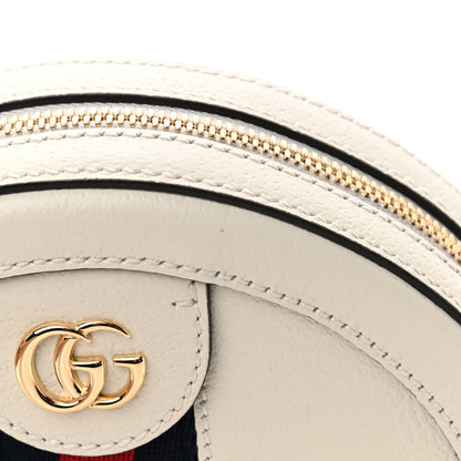 Gucci Textured Calfskin Web Mini Ophidia Round Shoulder Bag Mystic White 12 of 12