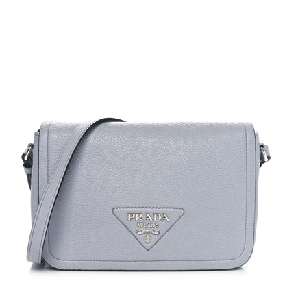 Prada Vitello Daino Soft Flap Crossbody Fiordaliso 1 of 10