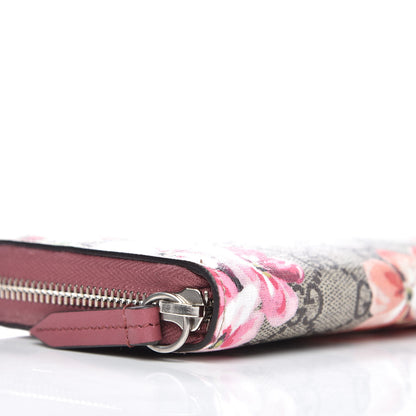 Gucci GG Supreme Monogram Blooms Zip Around Wallet Beige Multicolor Dry Rose 6 of 9