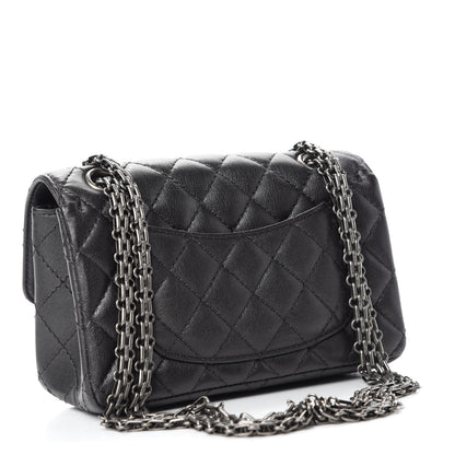 Chanel Goatskin Quilted 2.55 Reissue Mini Flap Dark Silver 3 of 11