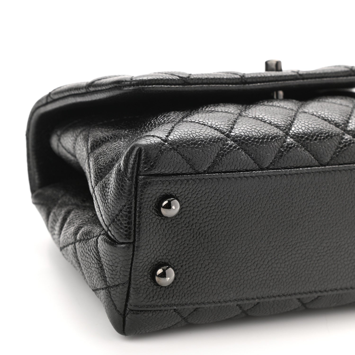 Chanel Caviar Quilted Mini Coco Handle Flap So Black 9 of 10