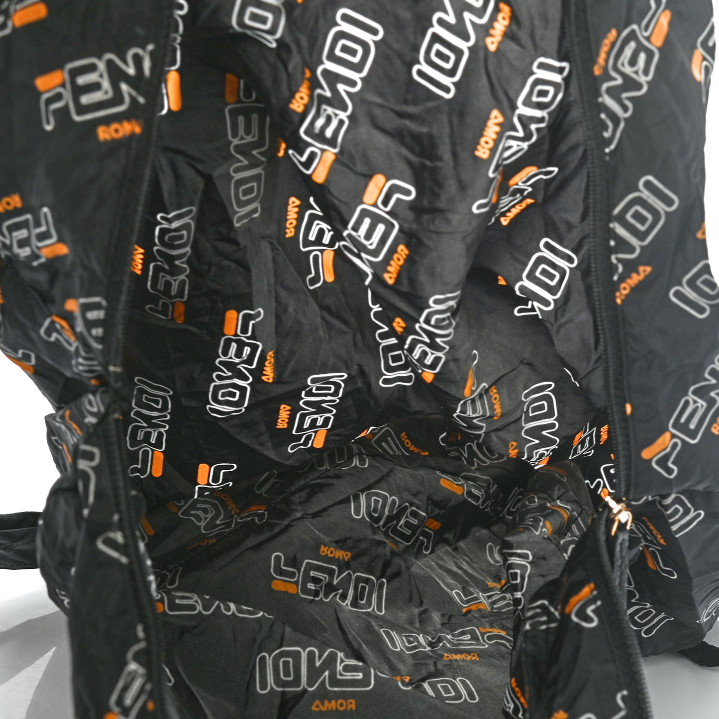 X FILA Calfskin Mania Backpack Help Bag Charm Black