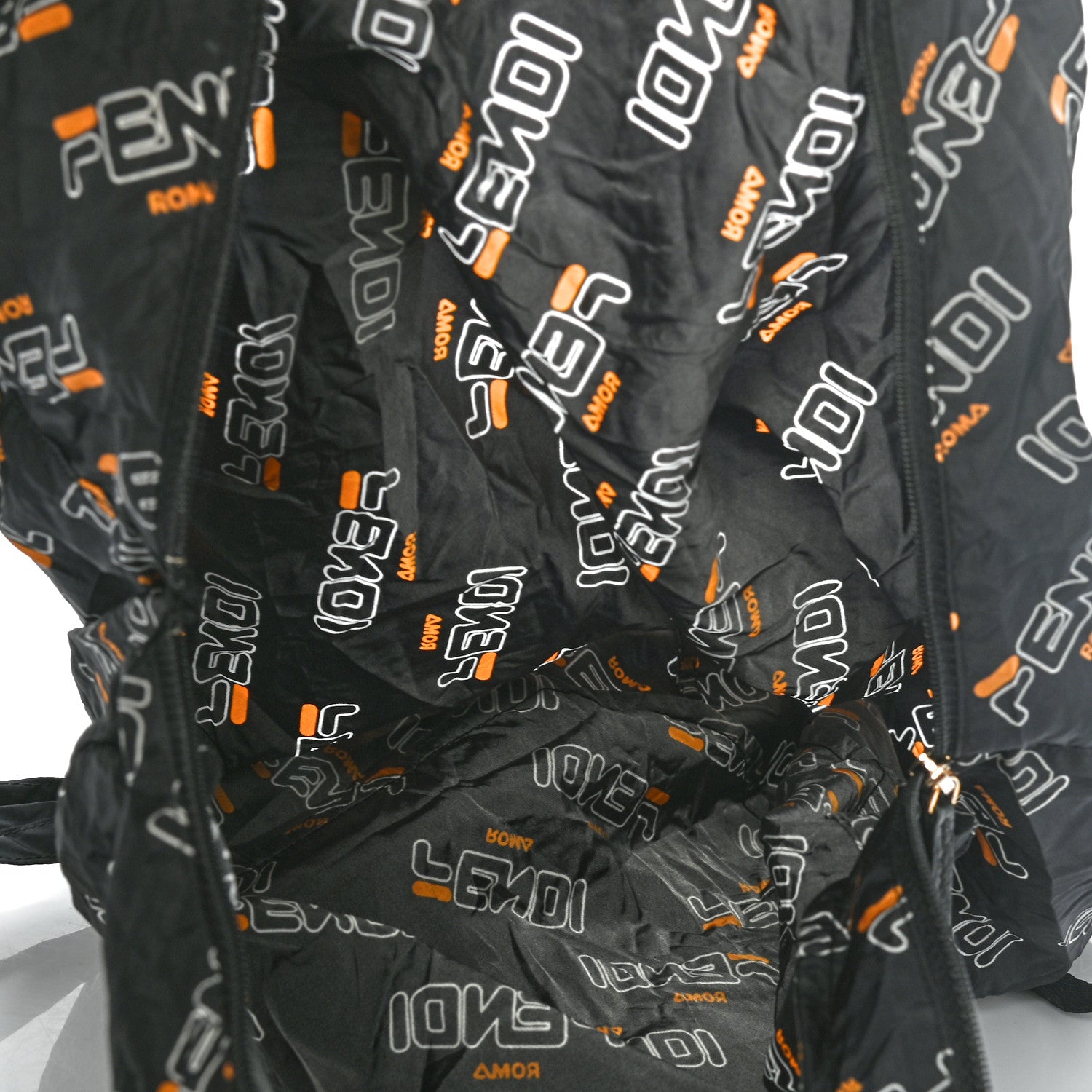 Fendi X FILA Calfskin Mania Backpack Help Bag Charm Black 12 of 14