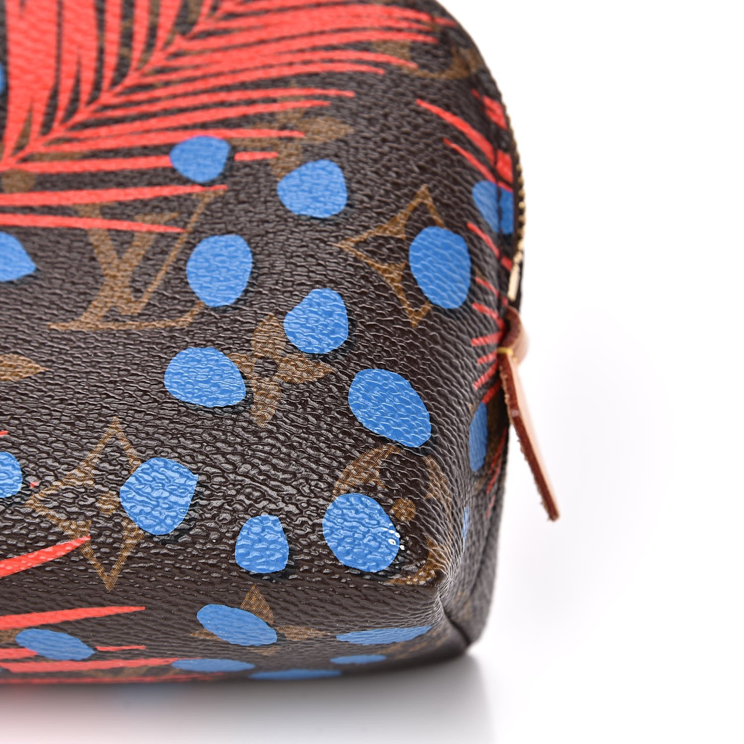 Louis Vuitton Monogram Jungle Dots Cosmetic Pouch Coquelicot Denim 10 of 12