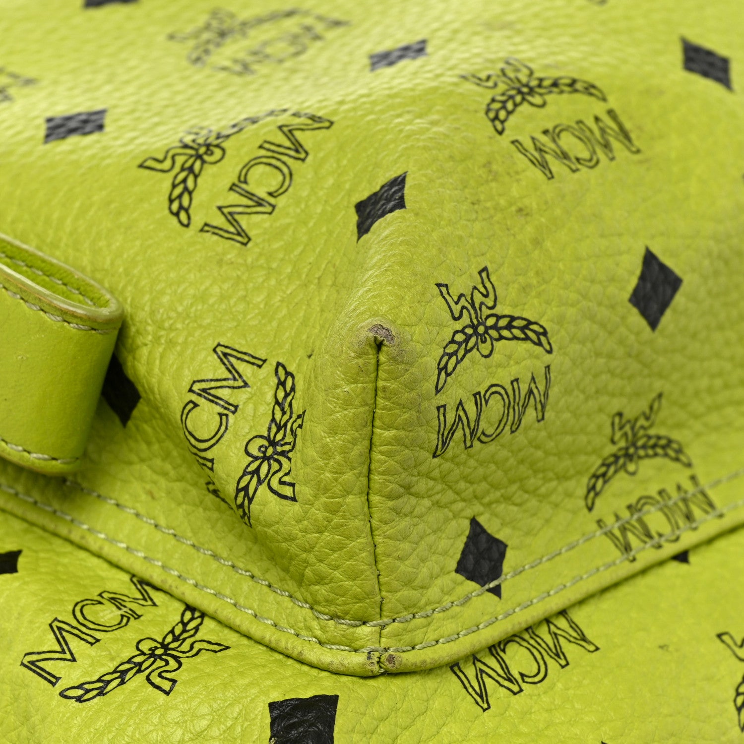 MCM Visetos Crown Stud Large Stark Backpack Green 17 of 23