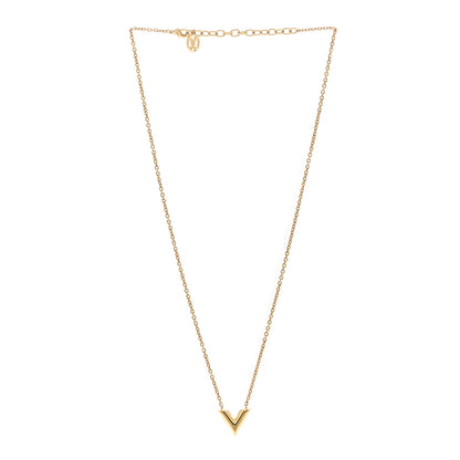 Louis Vuitton Essential V Necklace Gold 3 of 6