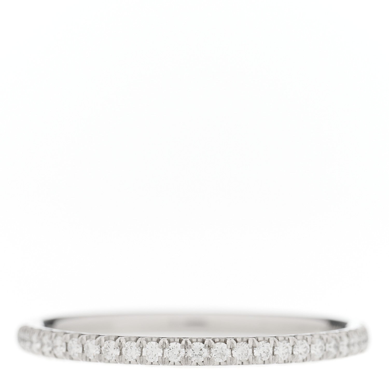 Harry Winston Platinum Diamond Micropave Narrow Wedding Band Ring 54 7 1 of 3