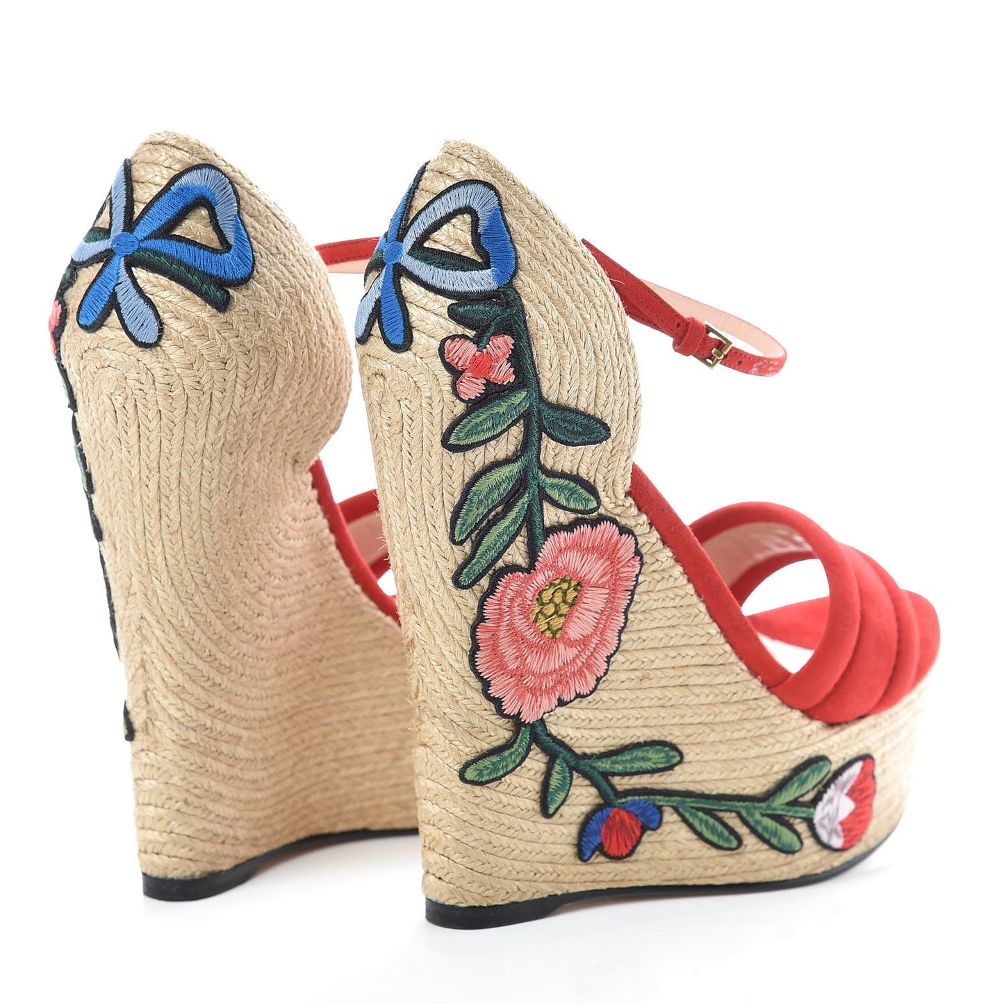 Kid Scamosciato Ophelia Espadrille Platform Wedge Sandals 37.5 Hibiscus Rd