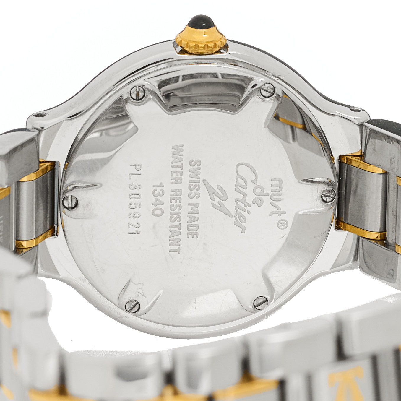 Cartier Stainless Steel 18K Yellow Gold 28mm Must de 21 Quartz Watch 4 of 4