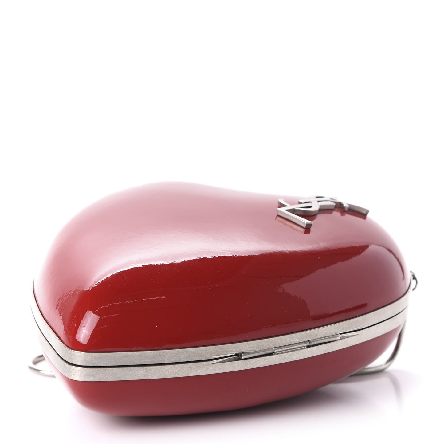 Smooth Calfskin Heart Monogram Love Box Crossbody Red