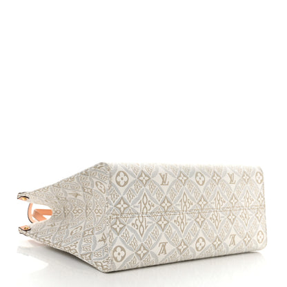 Louis Vuitton Jacquard Since 1854 Onthego MM Creme 4 of 9