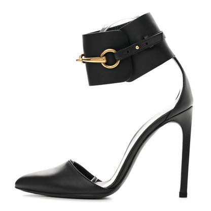 Gucci Calfskin Ursula Ankle Wrap Pumps 35 Black 1 of 9