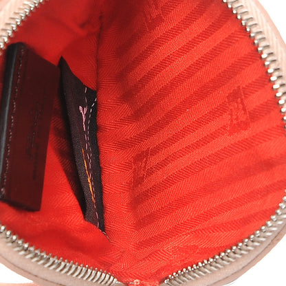 Fendi Saffiano Monster Eye Coin Purse Key Case Rosa Plaster 5 of 7