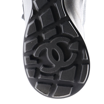 Chanel Mesh Calfskin CC Sneakers  39.5 Black Silver 8 of 10