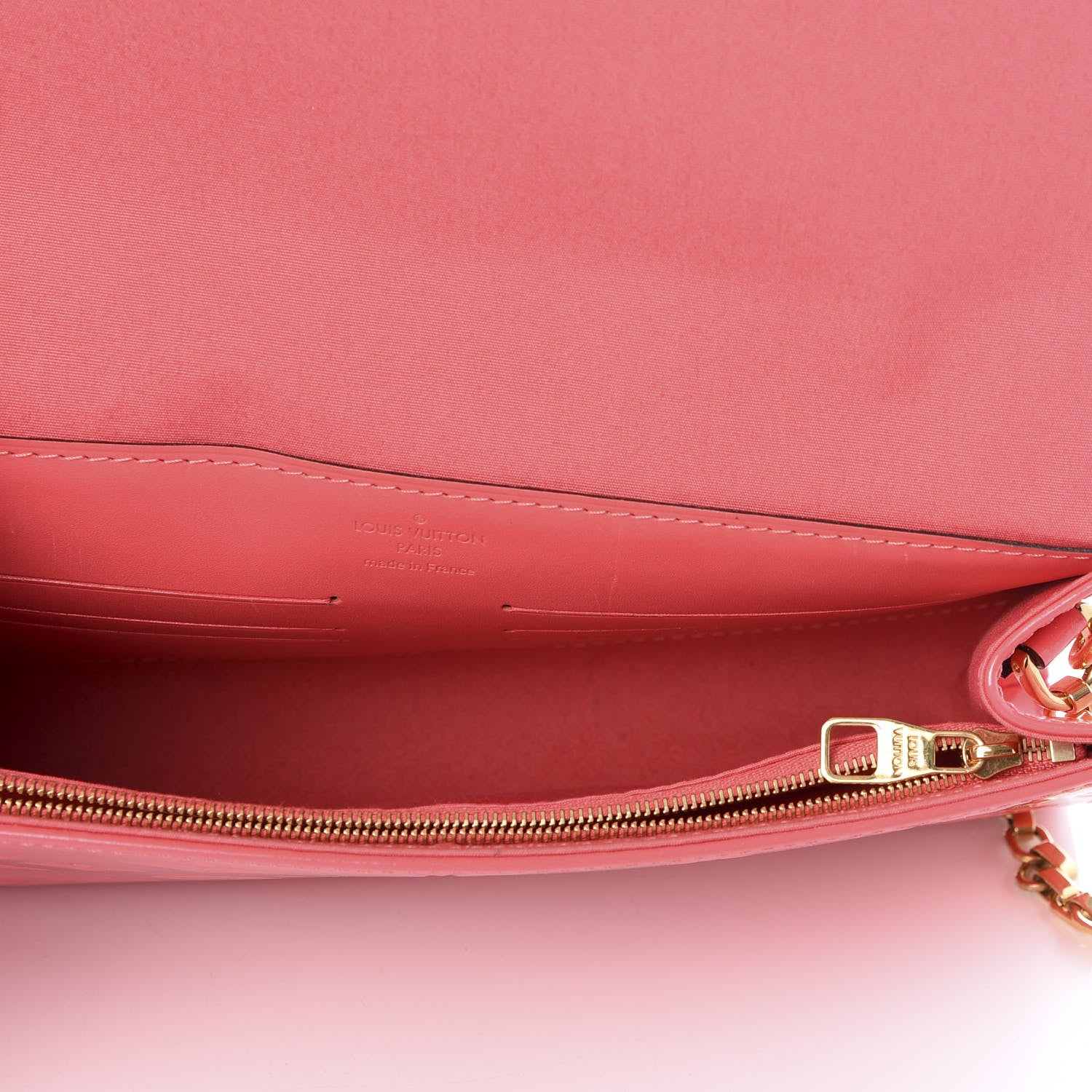 Louis Vuitton Vernis Ana Clutch Rose Litchi 5 of 9